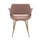 Armen Living Gigi Pink Velvet Dining Room Chair with Gold Metal Legs, PK2 LCGICHPINK - alternate 5